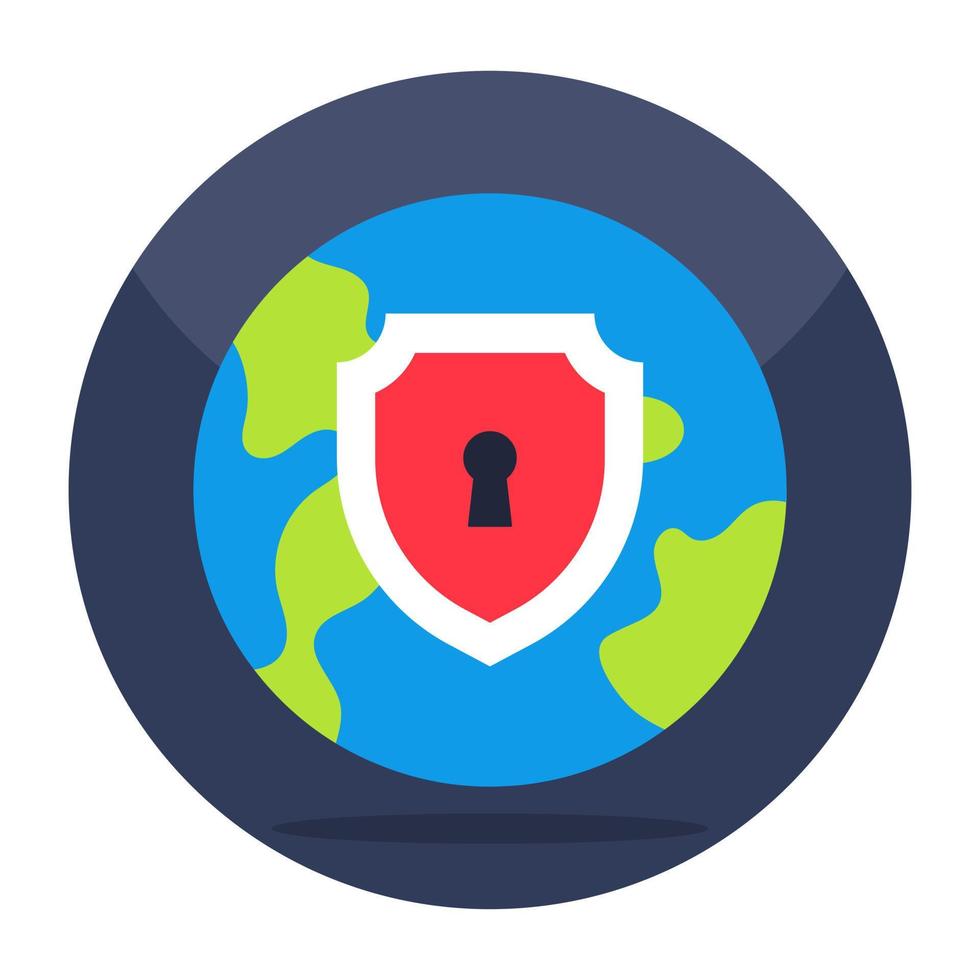 Unique design icon of global security vector