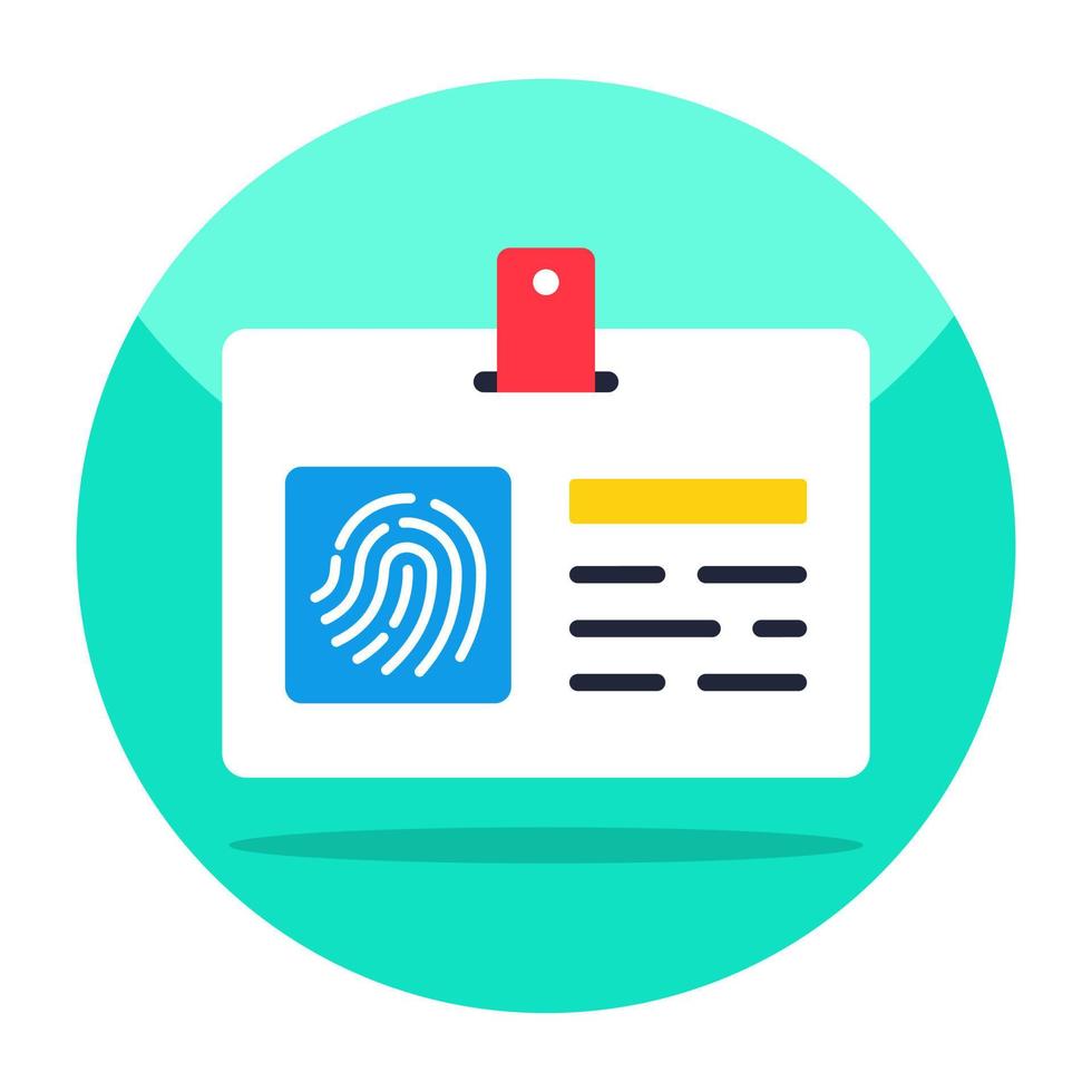 Person design icon of biometric card vector