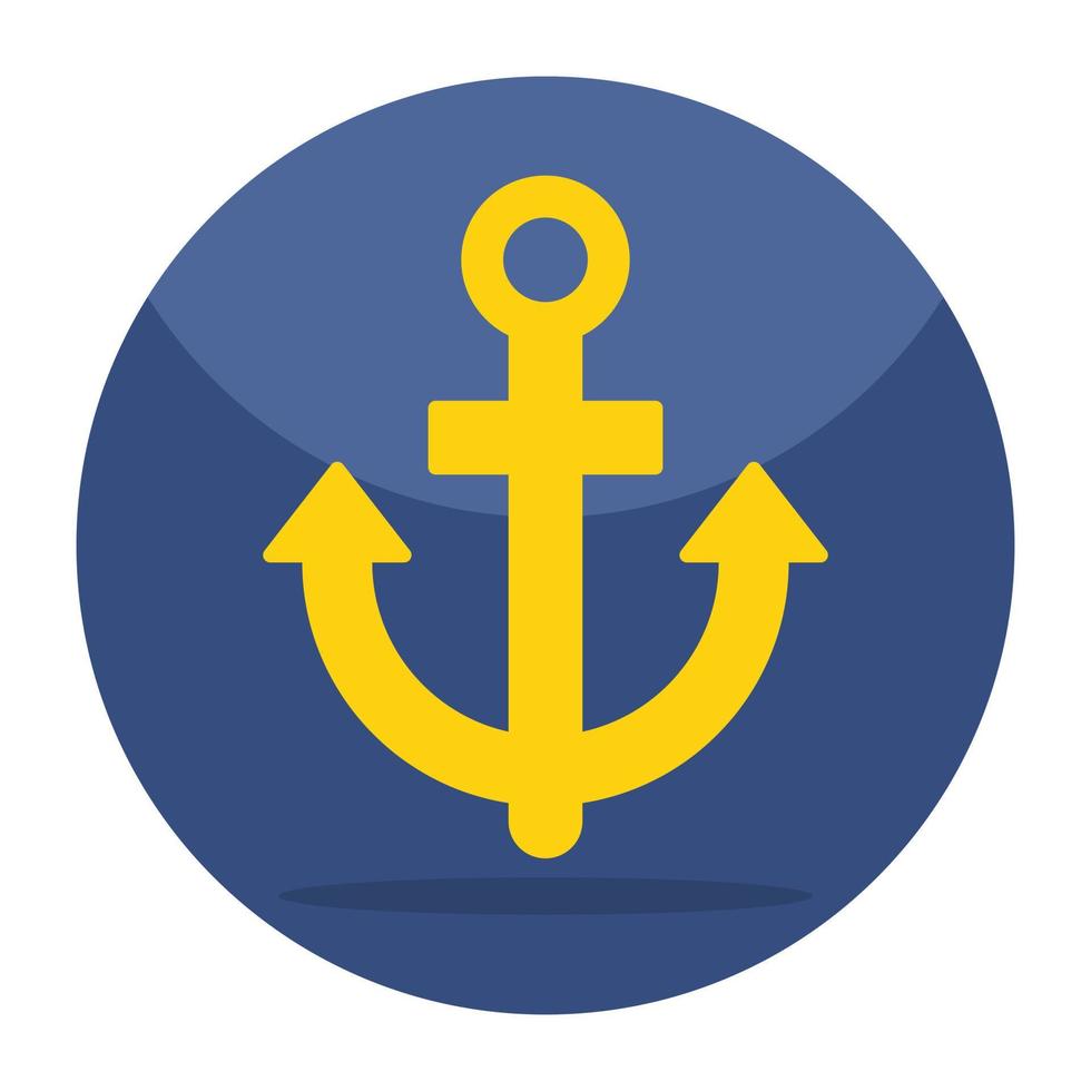 A flat design icon of ship hook 13506139 Vector Art at Vecteezy