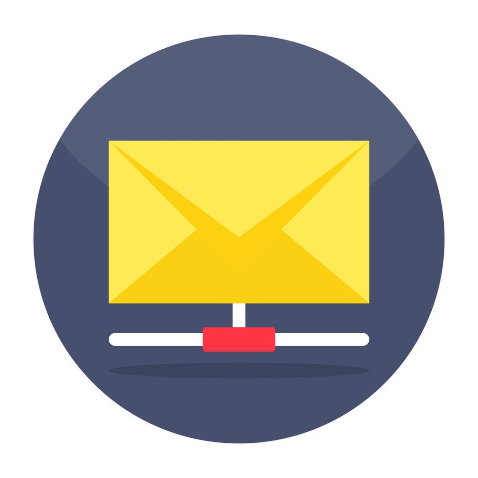 Unique design icon of network mail vector