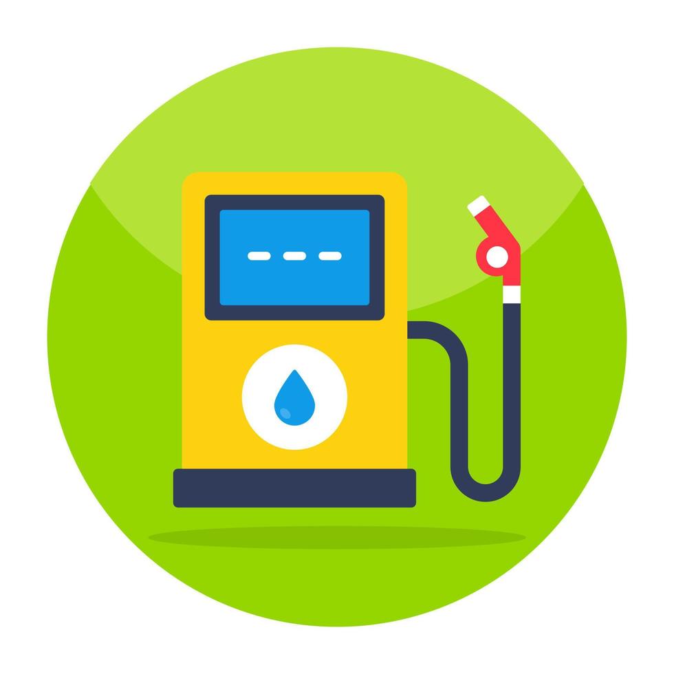 Petrol pump location icon, editable vector