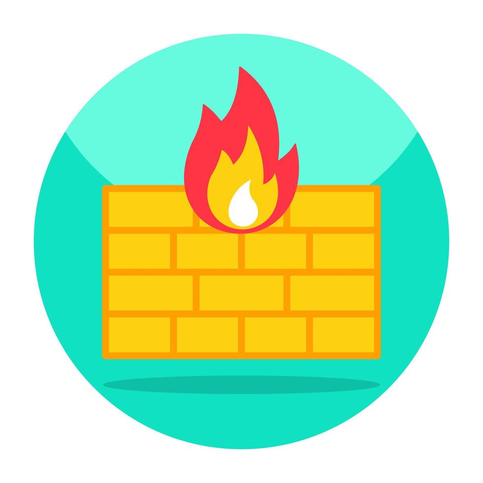 An editable design icon of firewall vector