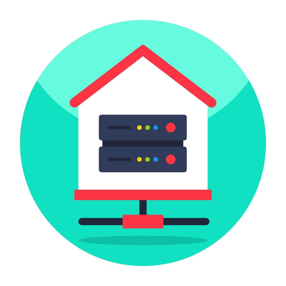 Vector design of server room, flat icon