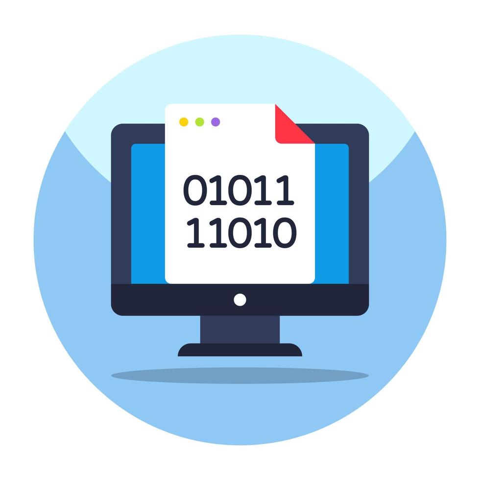 An editable design icon binary file vector