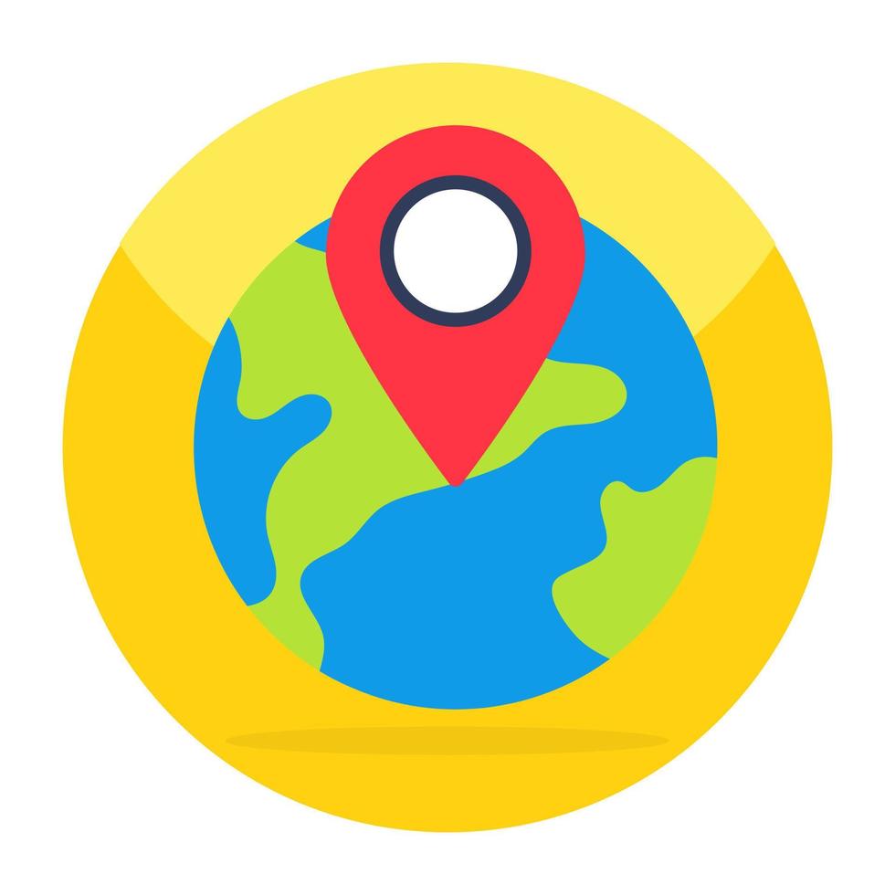 An icon design of global location vector