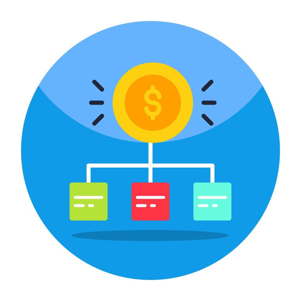 Creative design icon of financial network vector