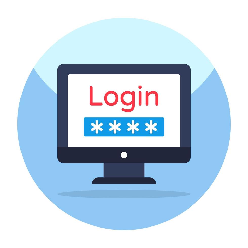 Editable design icon of system login vector