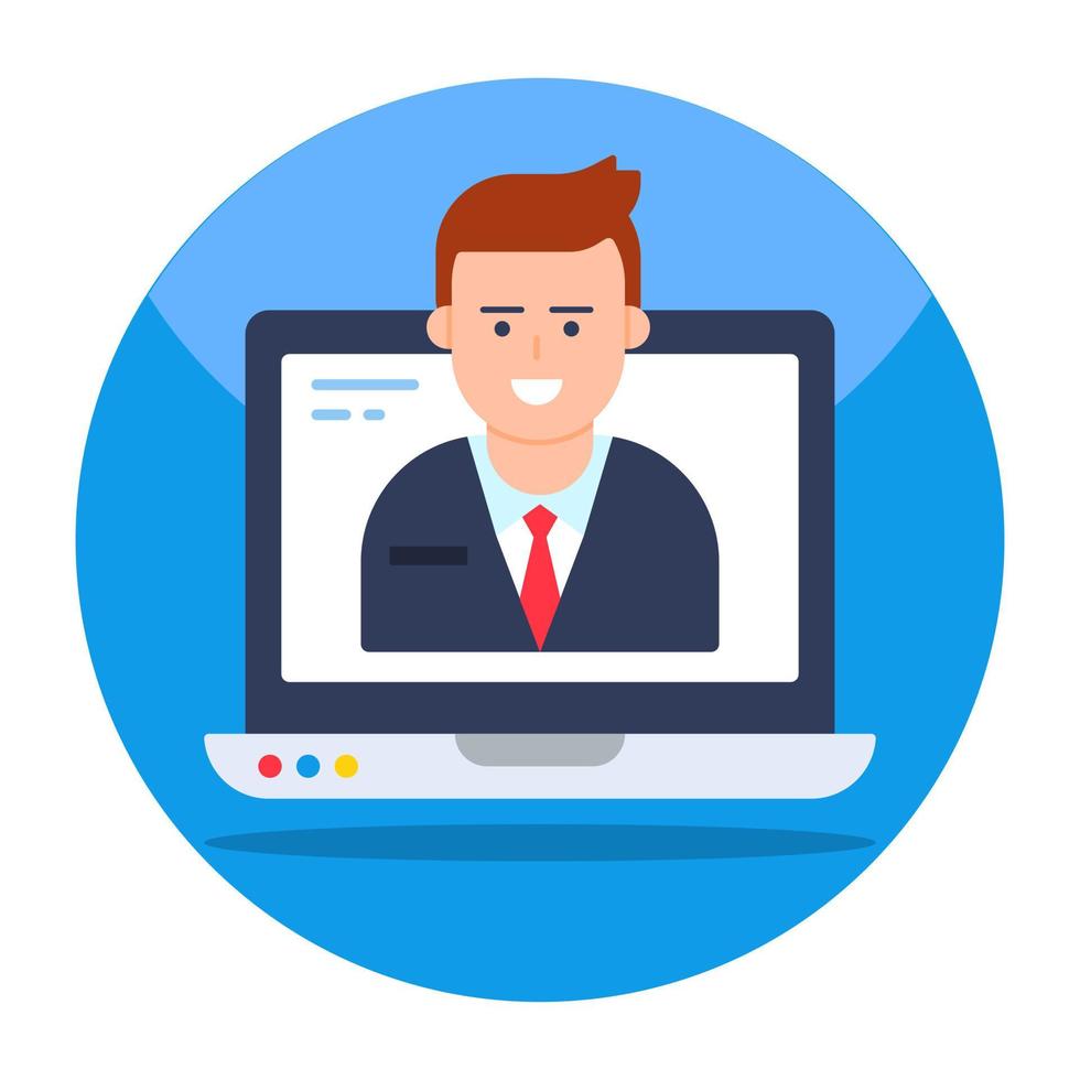An icon design of video call vector