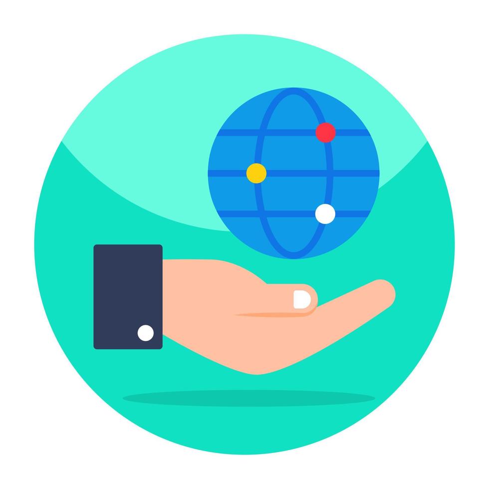 Modern design icon of earth care vector