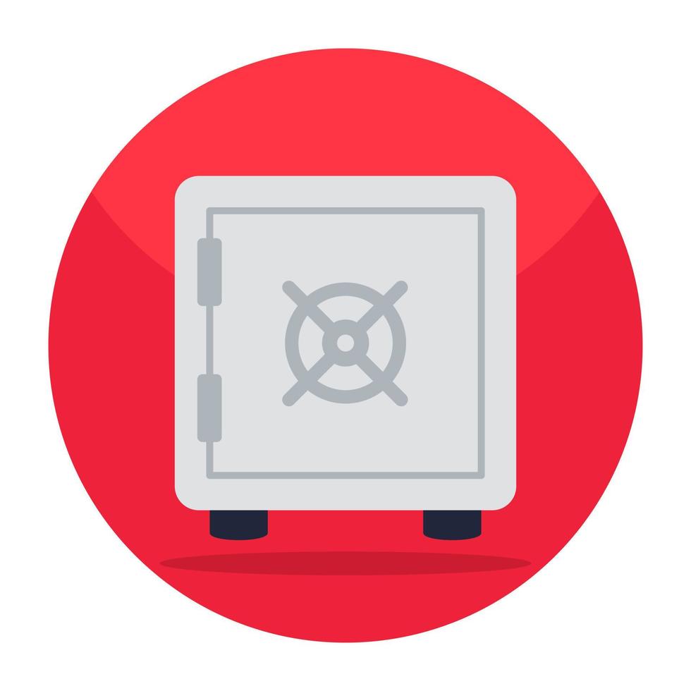 An editable design icon of bank locker vector