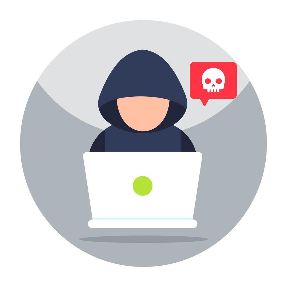 Modern design icon of hacking chat vector