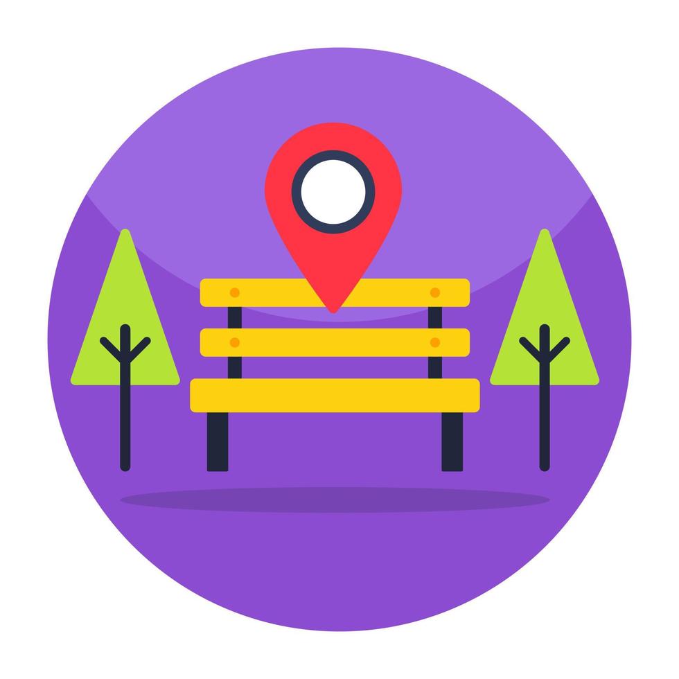 A unique design icon of park location vector