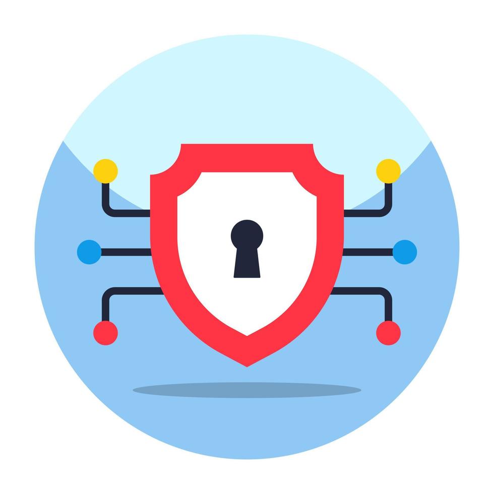 An editable design icon of network security vector