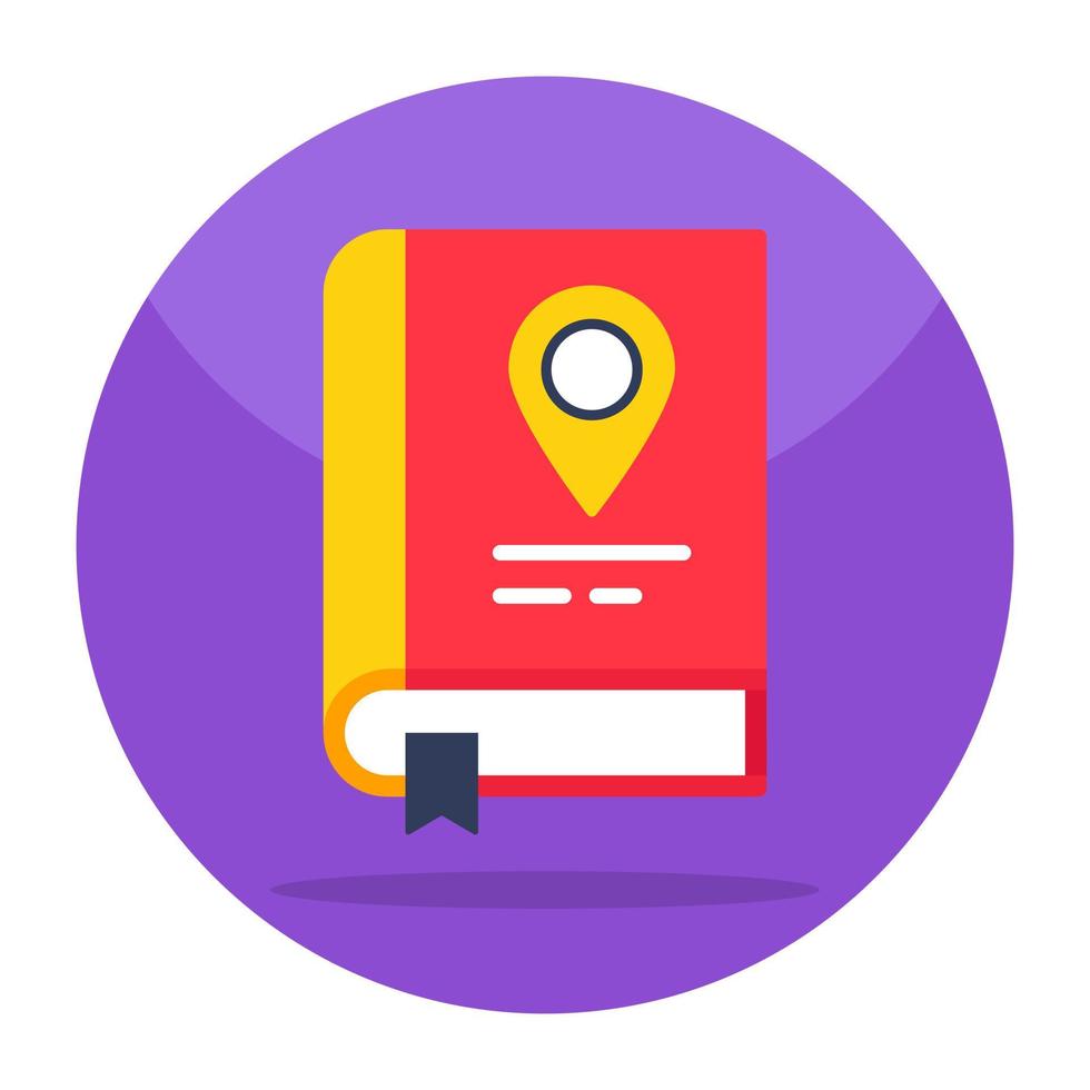 A unique design icon of location book vector