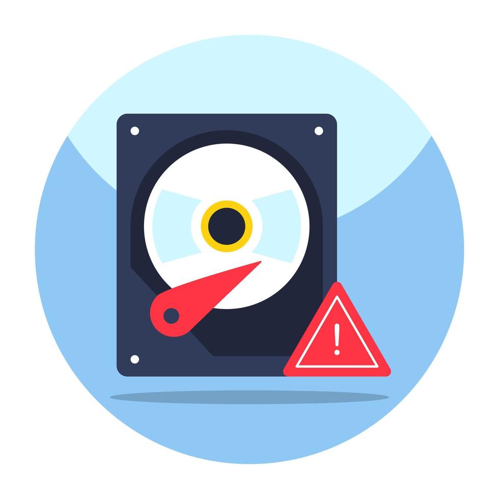 icono de diseño moderno de error de disco duro vector