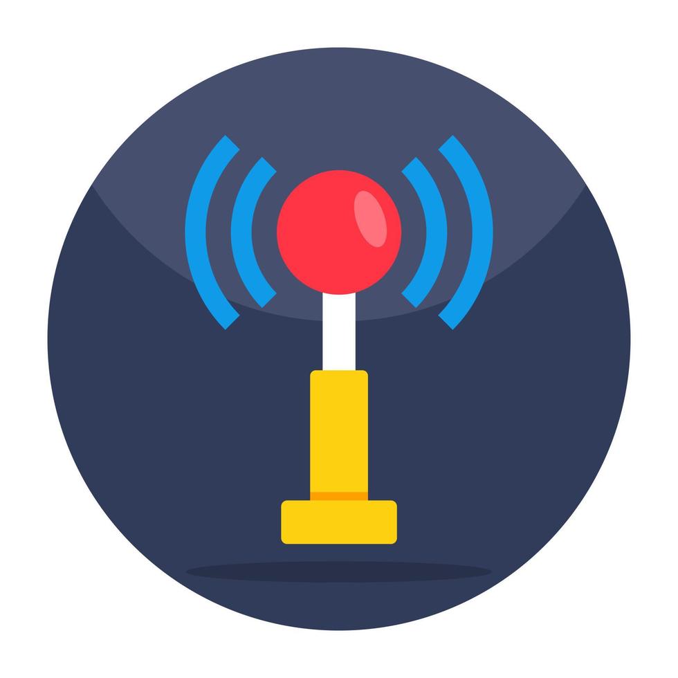 Editable design icon of hotspot tower vector