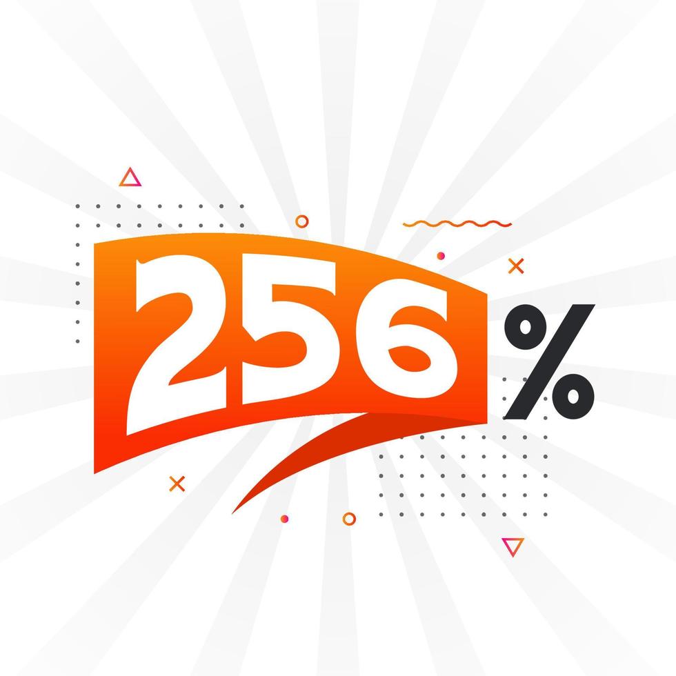 256 discount marketing banner promotion. 256 percent sales promotional design. vector