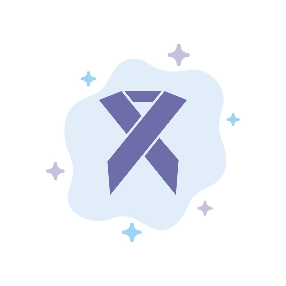 la cinta ayuda a la salud solidaria icono azul en el fondo abstracto de la nube vector