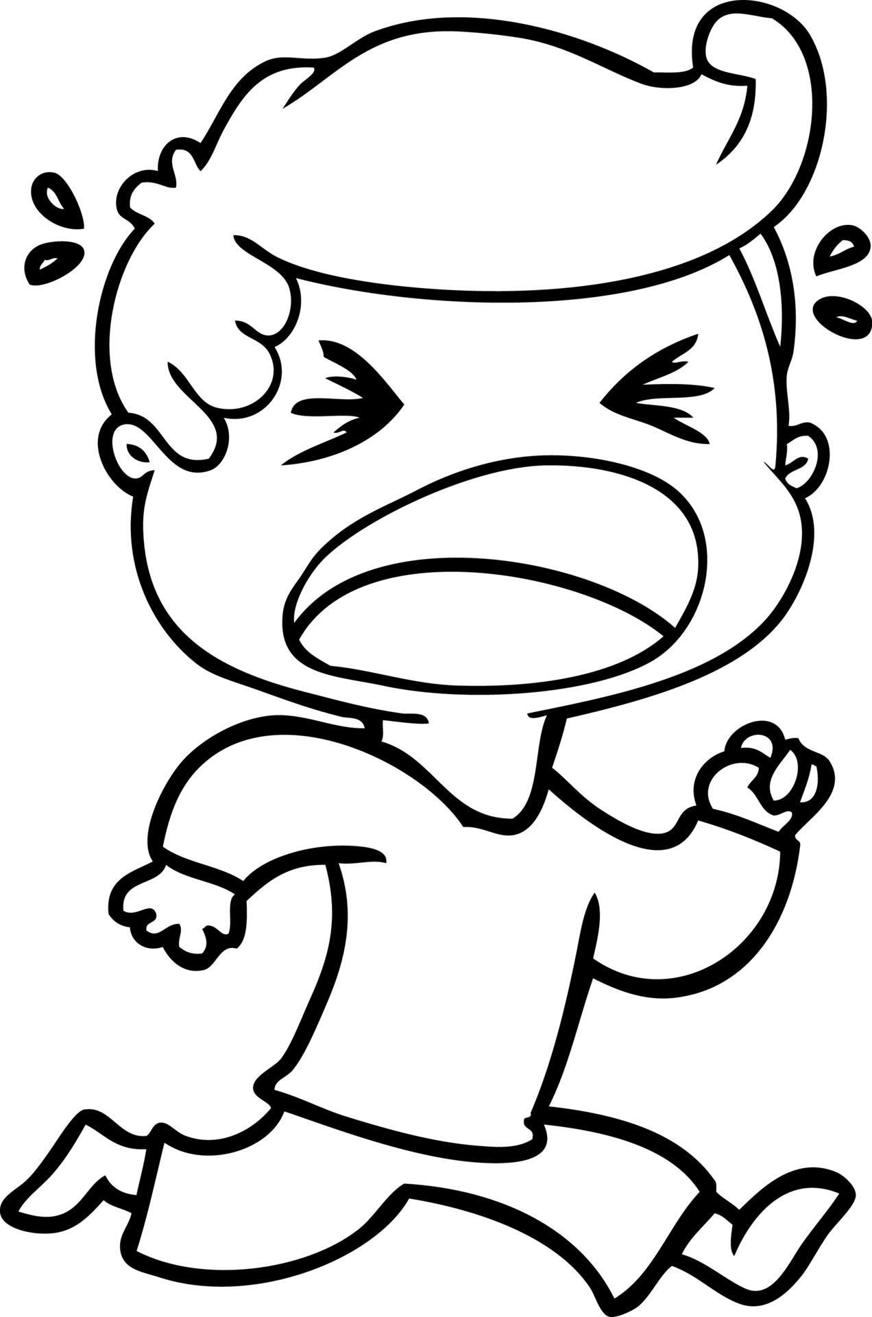 angry clip art black and white