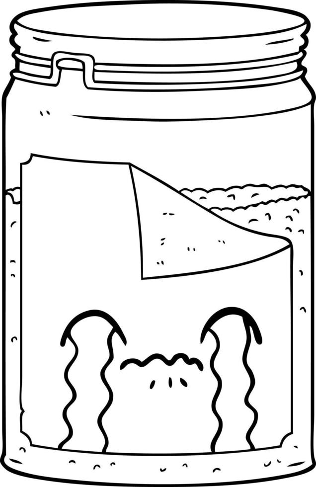 Cartoon jar crying vector