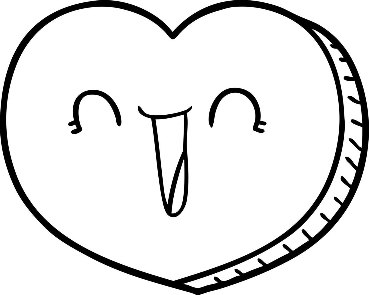 Cartoon happy heart vector