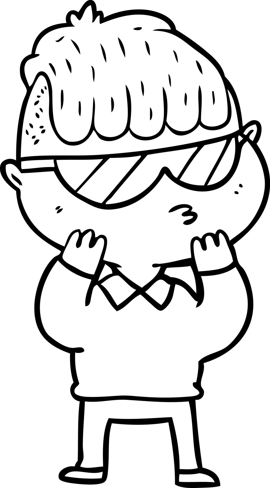 cartoon boy with sunglasses 13506658 Vector Art at Vecteezy