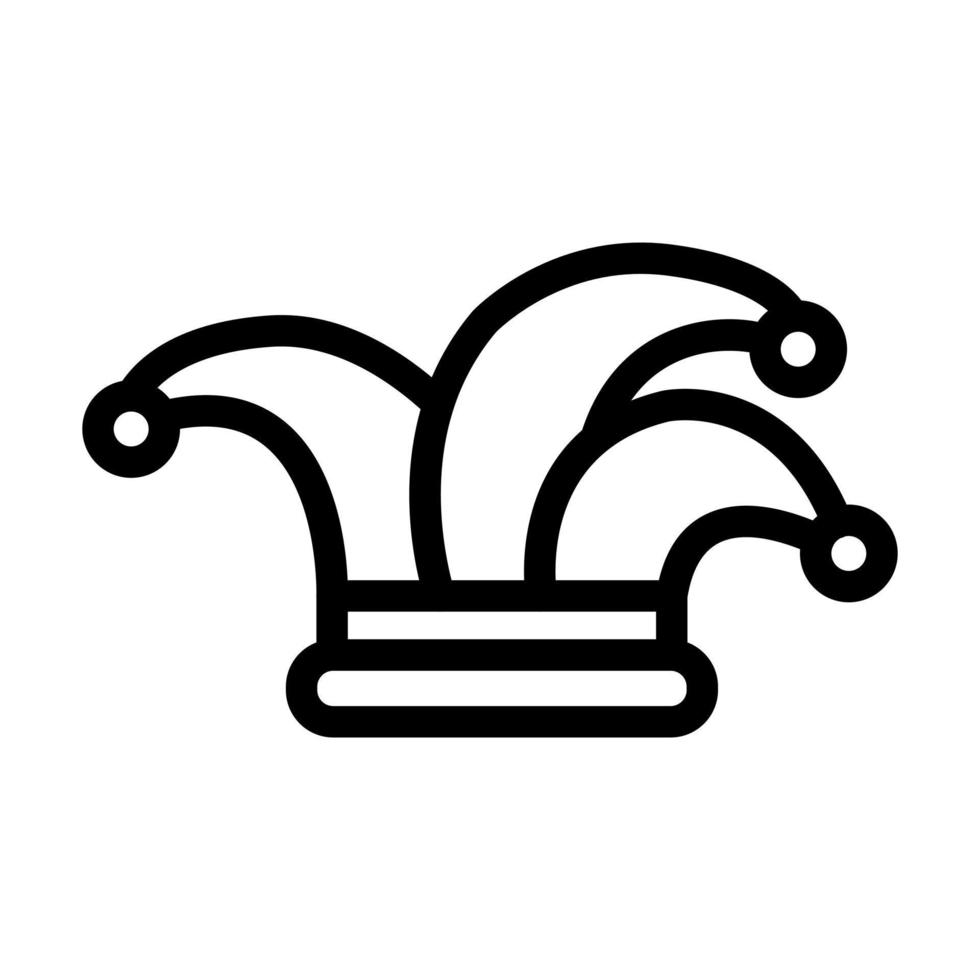 diseño de icono de sombrero de bufón vector