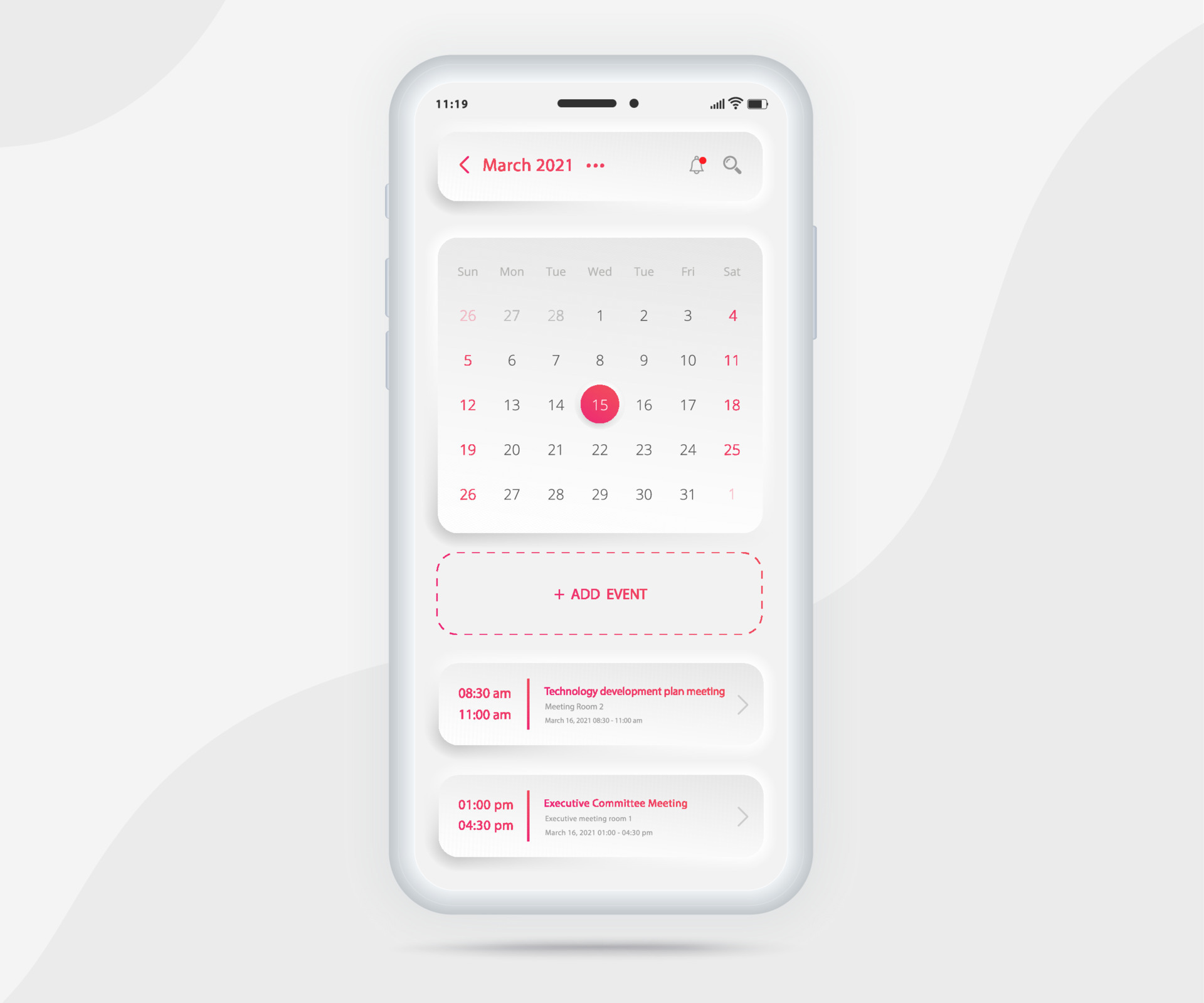 Mobile app calendar planner concept Appointment calendar template UI Mobile app calendar planner concept Appointment calendar template UI