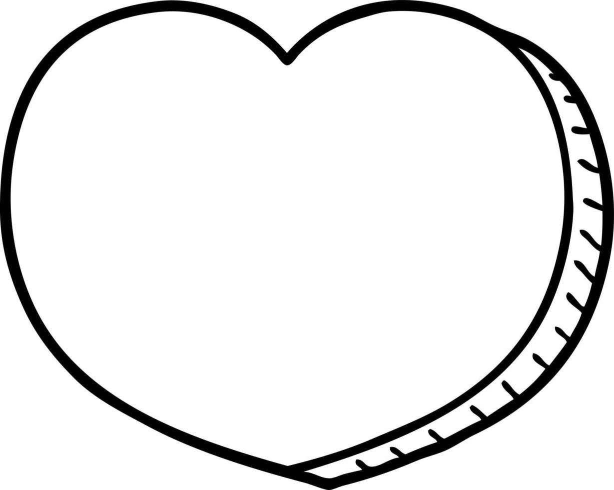 Cartoon heart shape vector
