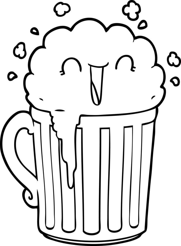 Cartoon beer character vector
