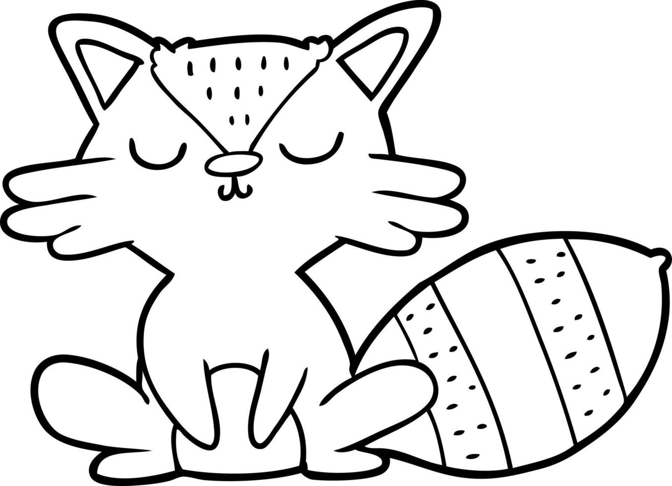 Cartoon raccoon character vector