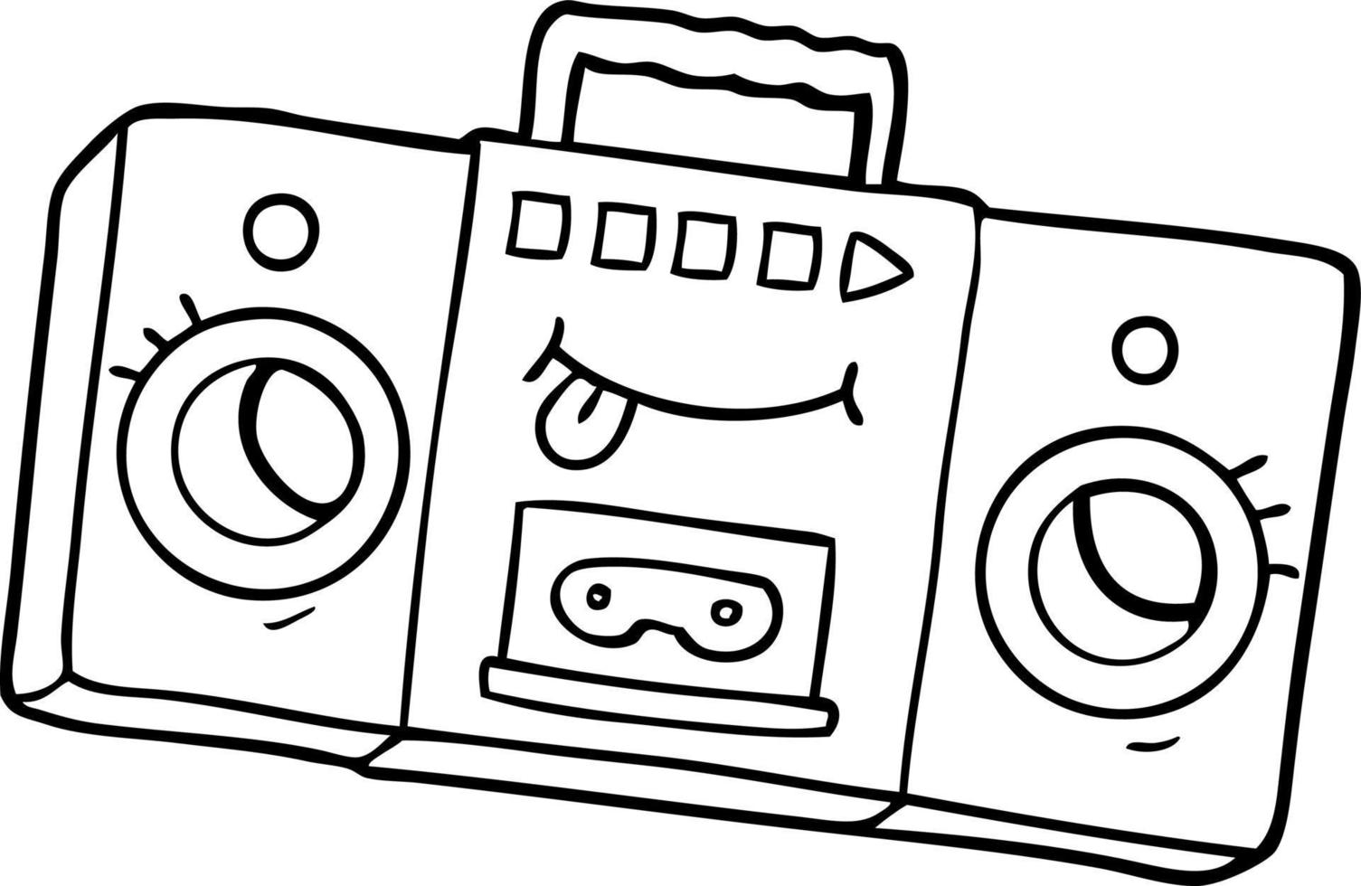Cartoon happy radio character vector