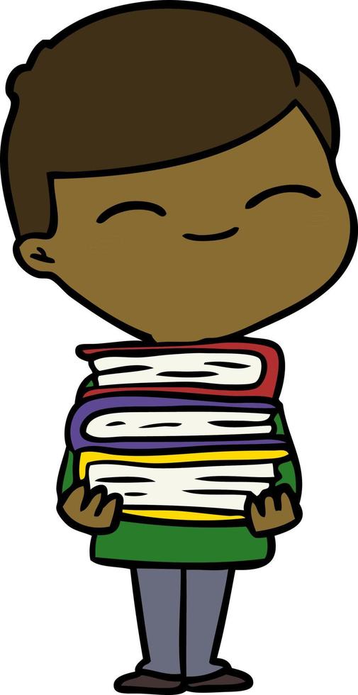 cartoon happy boy vector