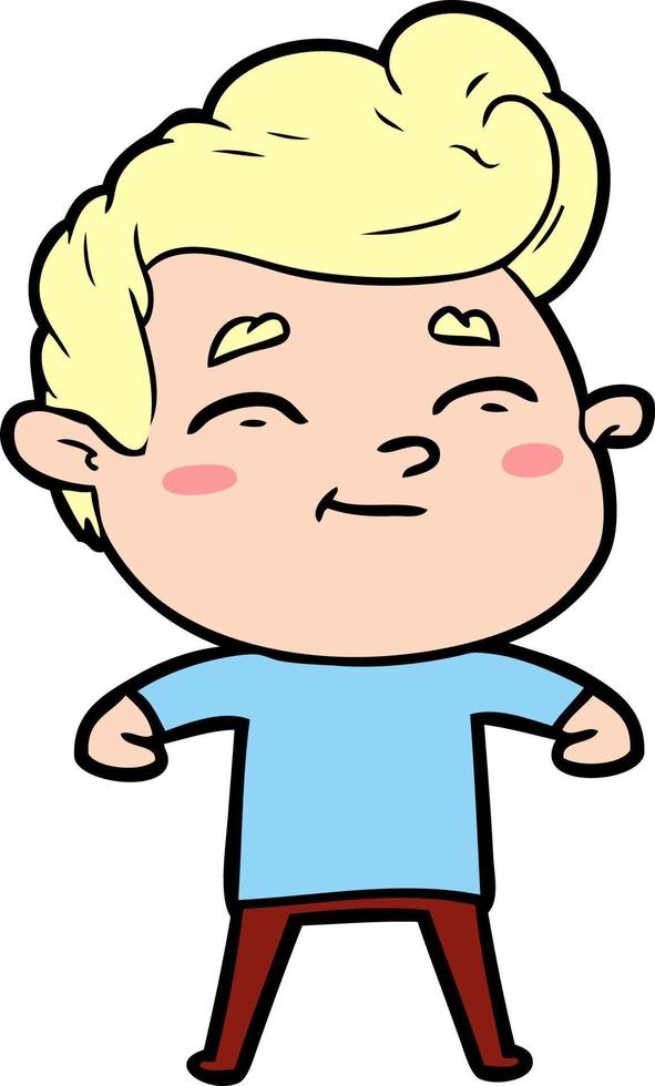 cartoon happy boy vector