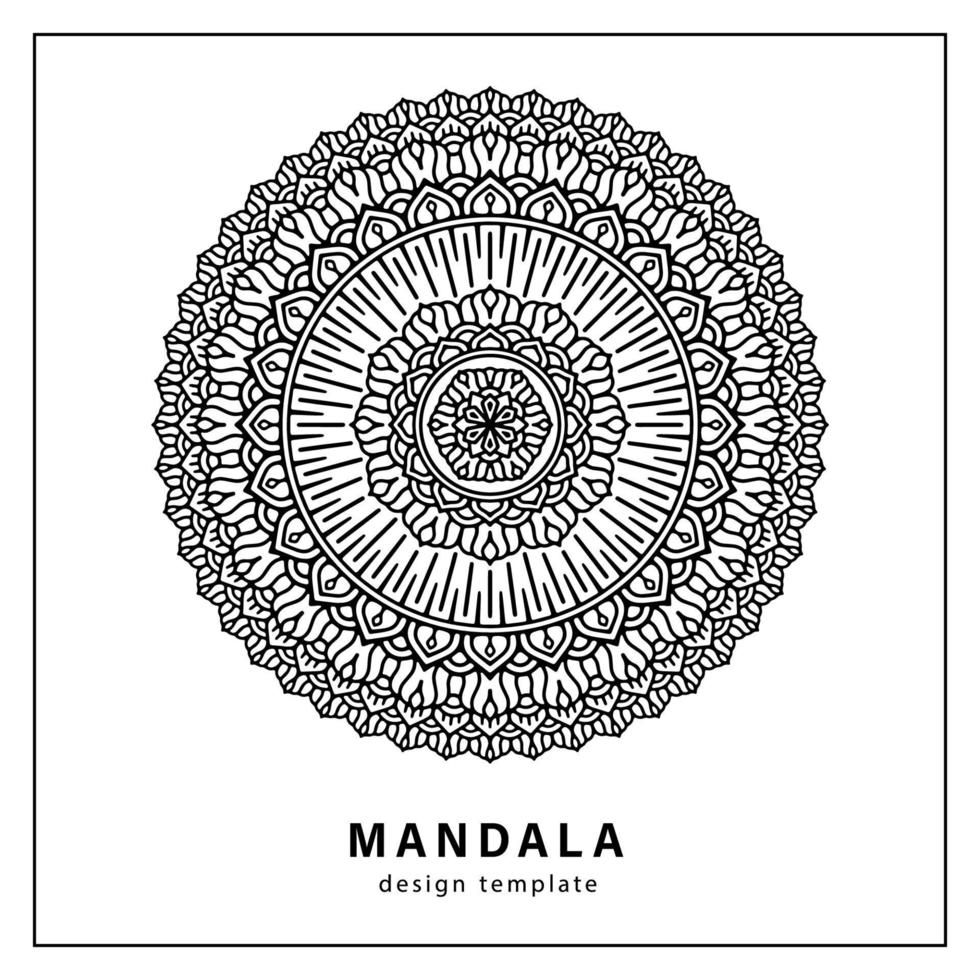 Ethnic Mandala Round Ornament Pattern For Art Decoration, Cards, Book Cover, Logos, Elements vector