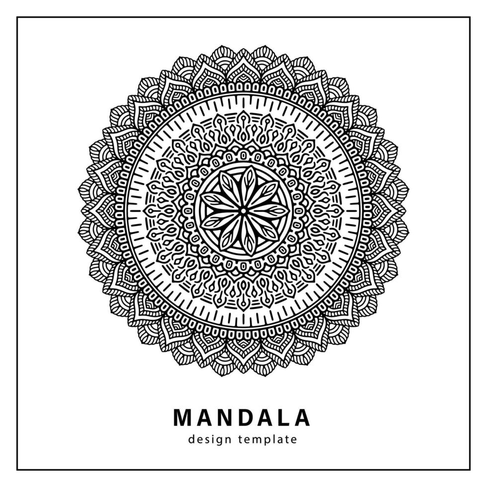 Ethnic Mandala Round Ornament Pattern For Art Decoration, Cards, Book Cover, Logos, Elements vector