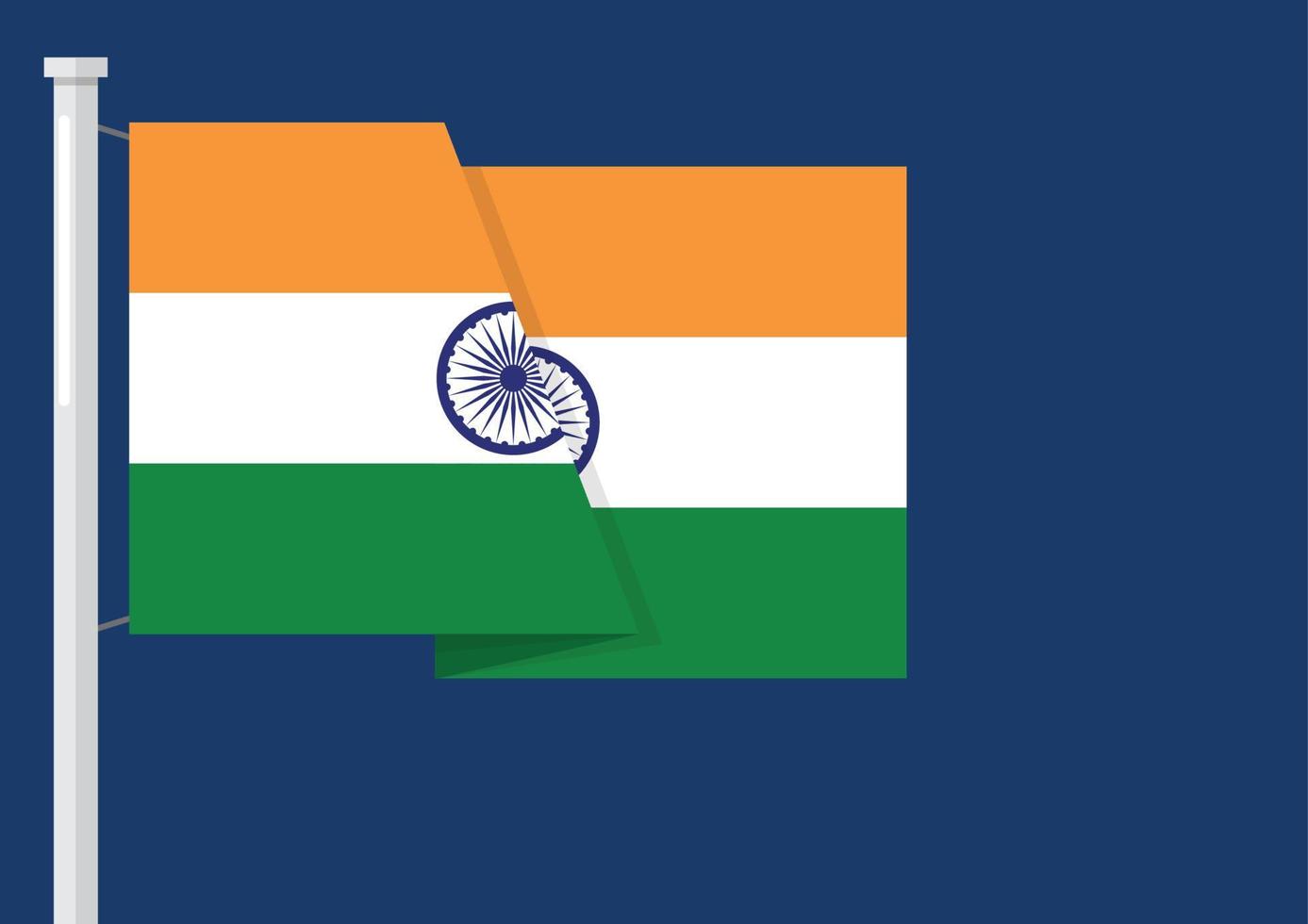 bandera india con copyspace vector