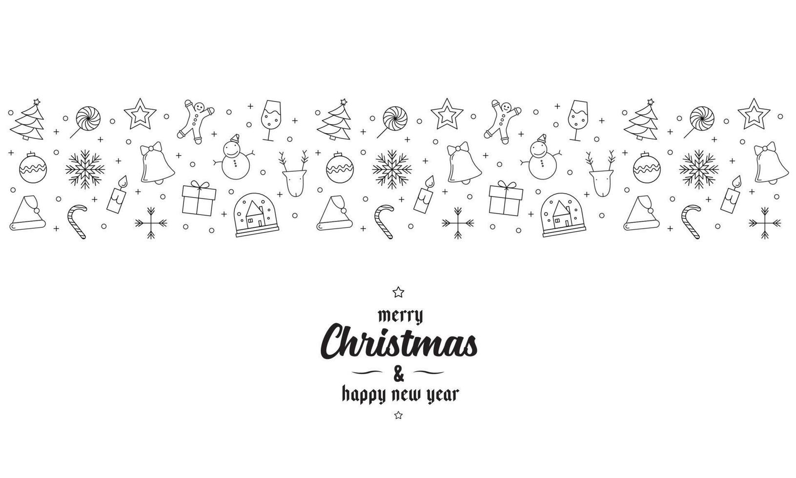 christmas ornament icons element banner vector