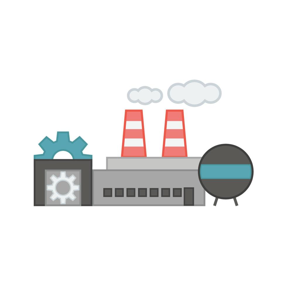 Factory building icon vector