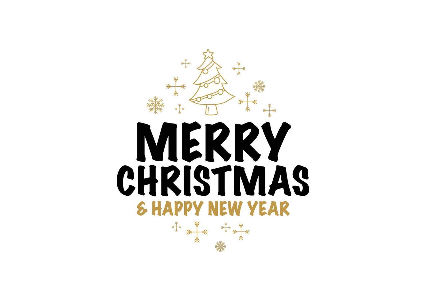 Merry Christmas with doodles art banner vector