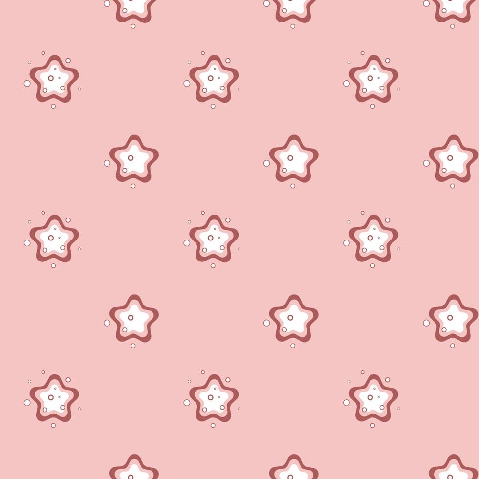 fondo rosa con estrellas. linda huella de bebé. para papel artesanal, textil, tela, tarjetas, invitaciones, papeles pintados, etc. vector