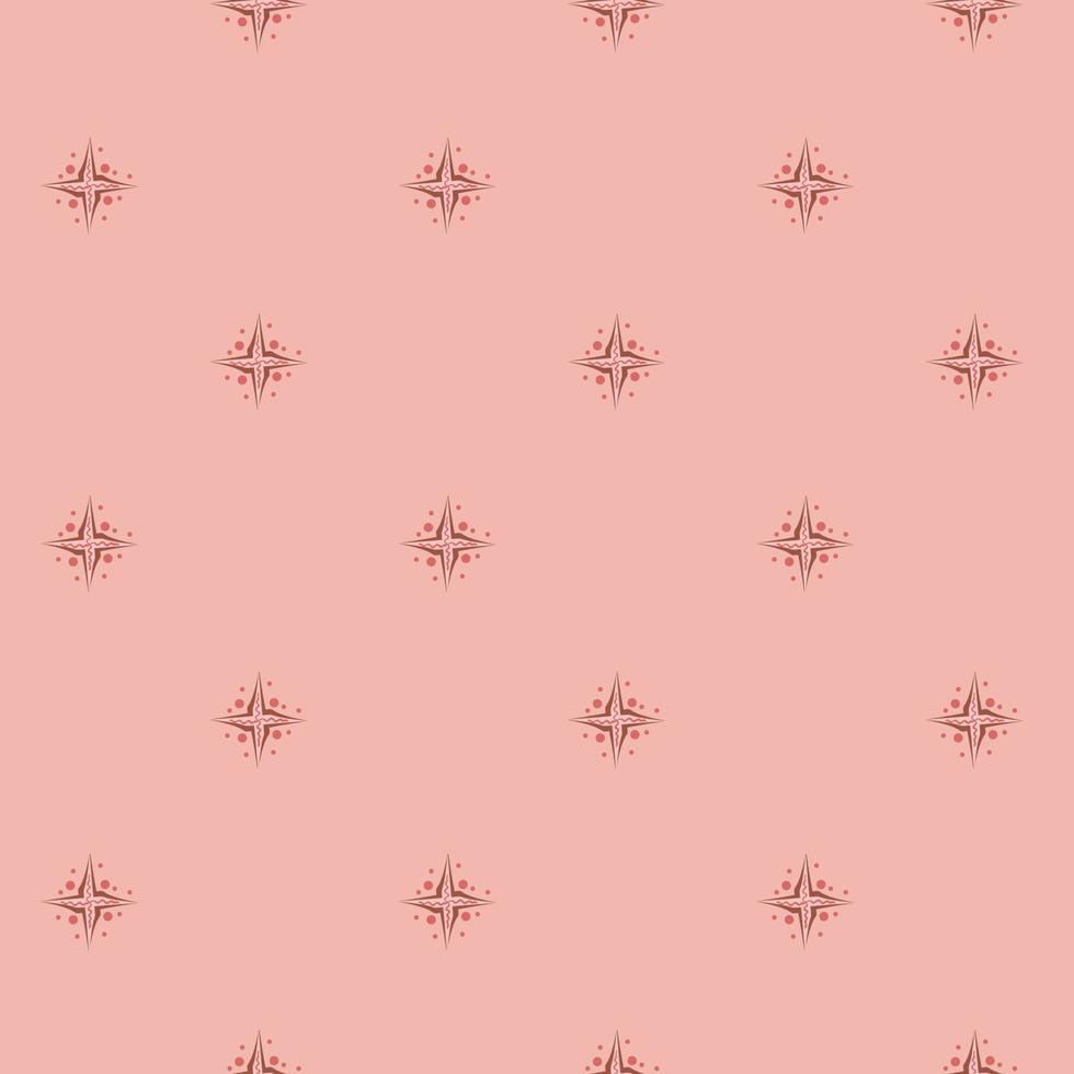 fondo rosa con estrellas. linda huella de bebé. para papel artesanal, textil, tela, tarjetas, invitaciones, papeles pintados, etc. vector