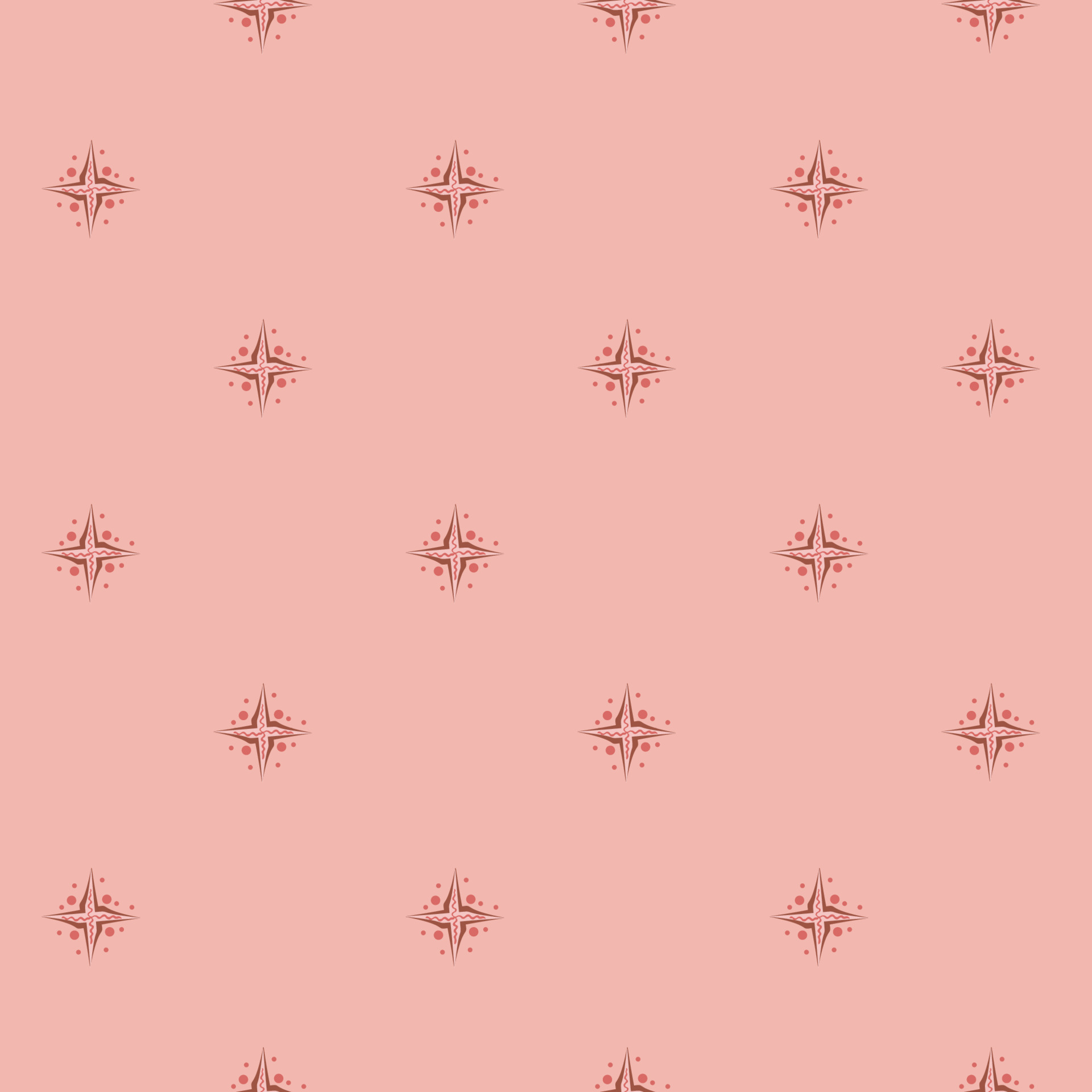 Pink background with stars. Cute baby print. For craft paper, textile