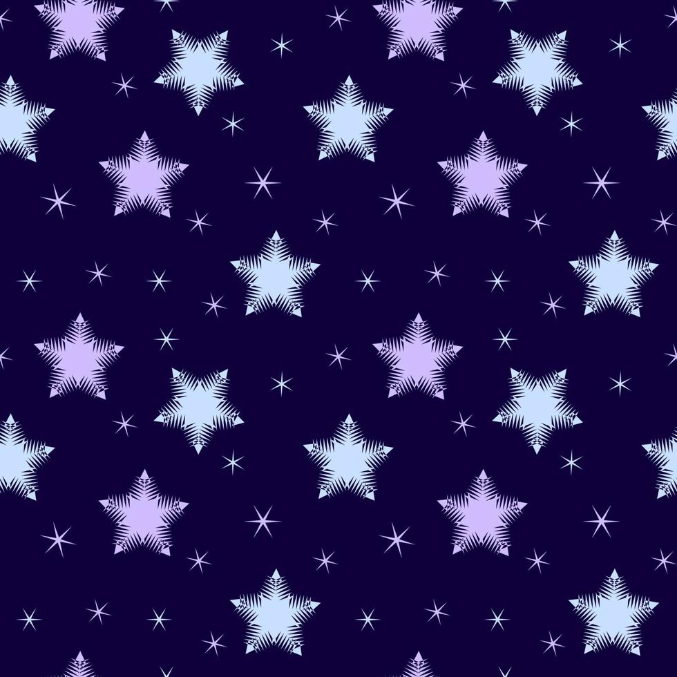 Stars on a blue background are a seamless pattern. Design for fashion , fabric, textile, wallpaper, cover, web , wrapping and prints. vector