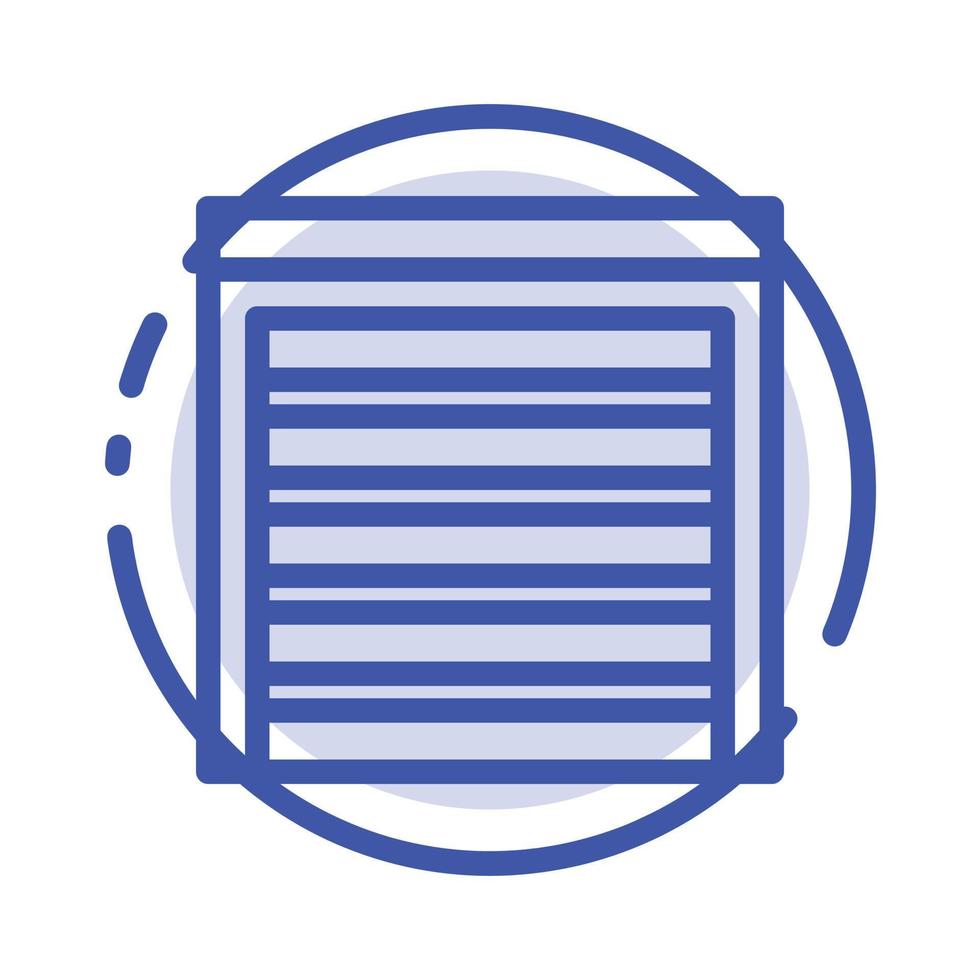 Door City Construction House Blue Dotted Line Line Icon vector