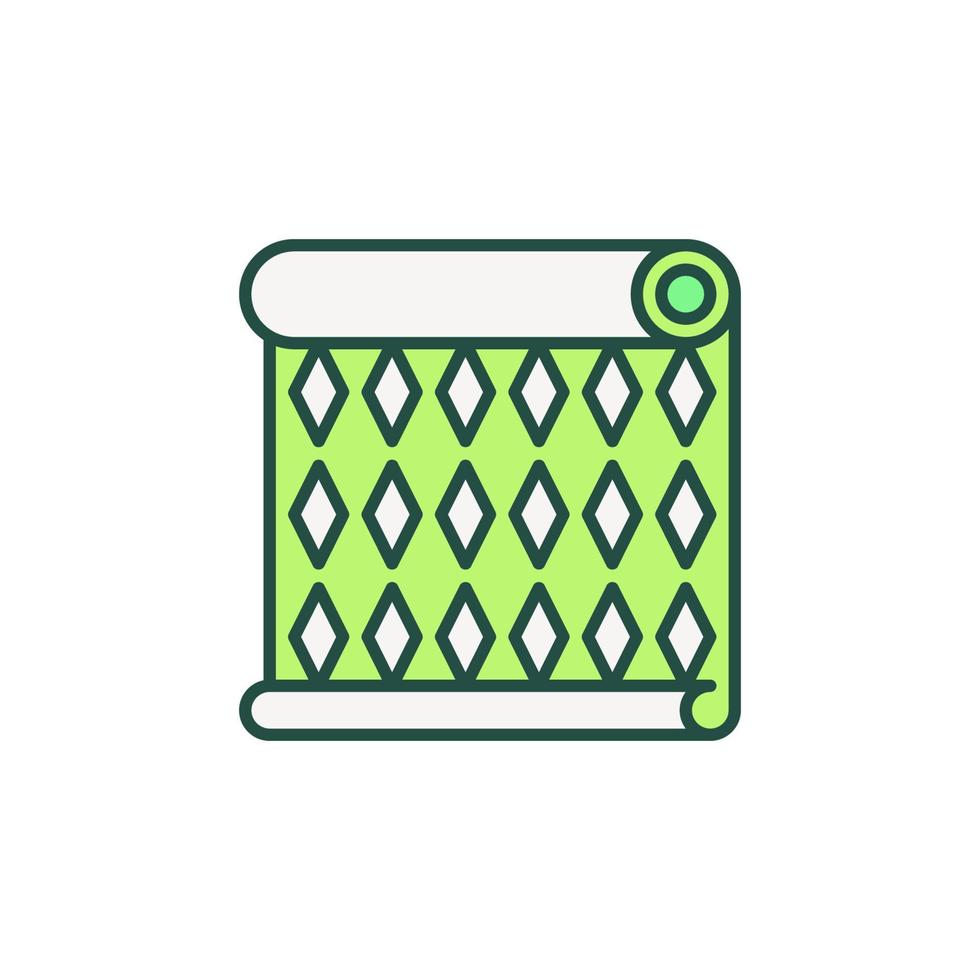 Green Wallpaper Roll vector concept icon