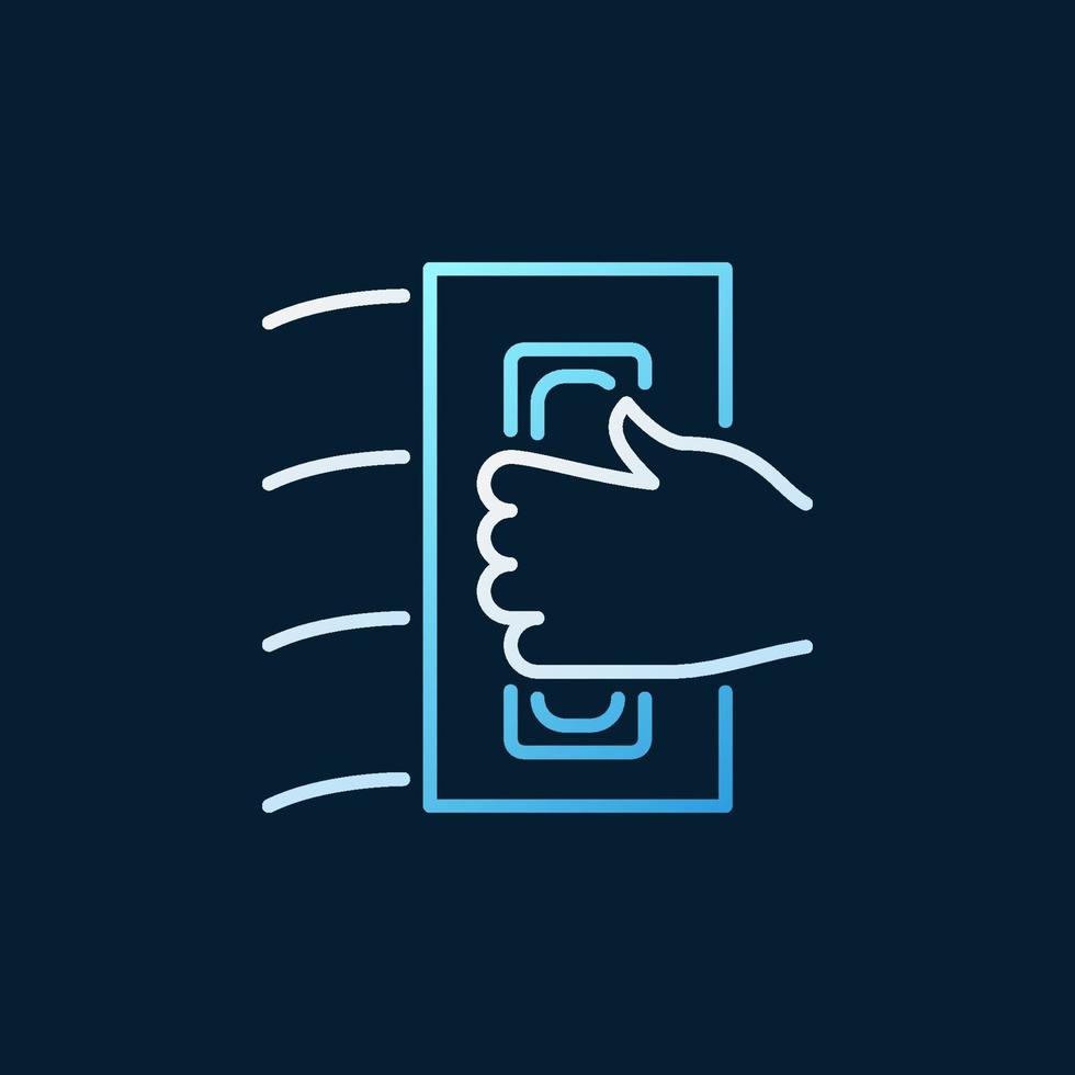 Hand with Trowel vector concept colored outline icon