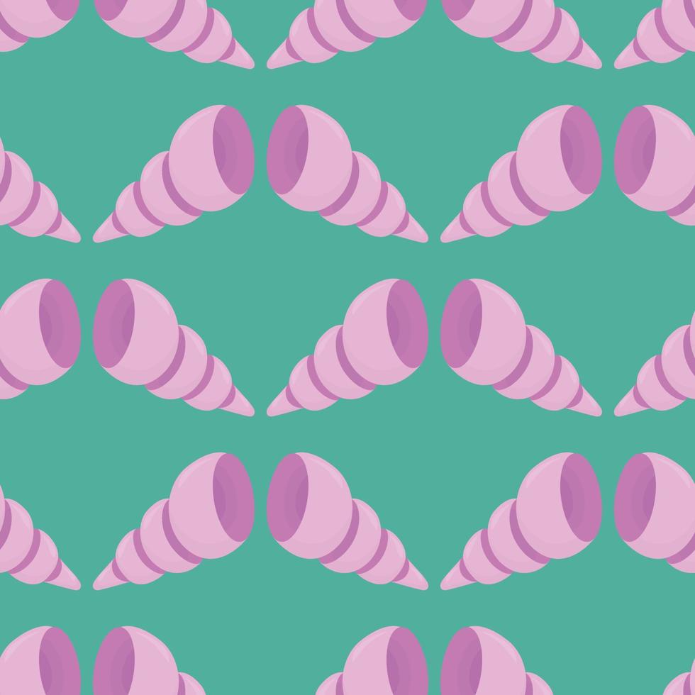 Ocean shells pattern , illustration, vector on white background