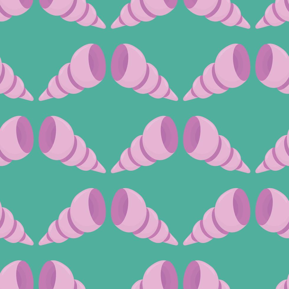 Ocean shells pattern , illustration, vector on white background