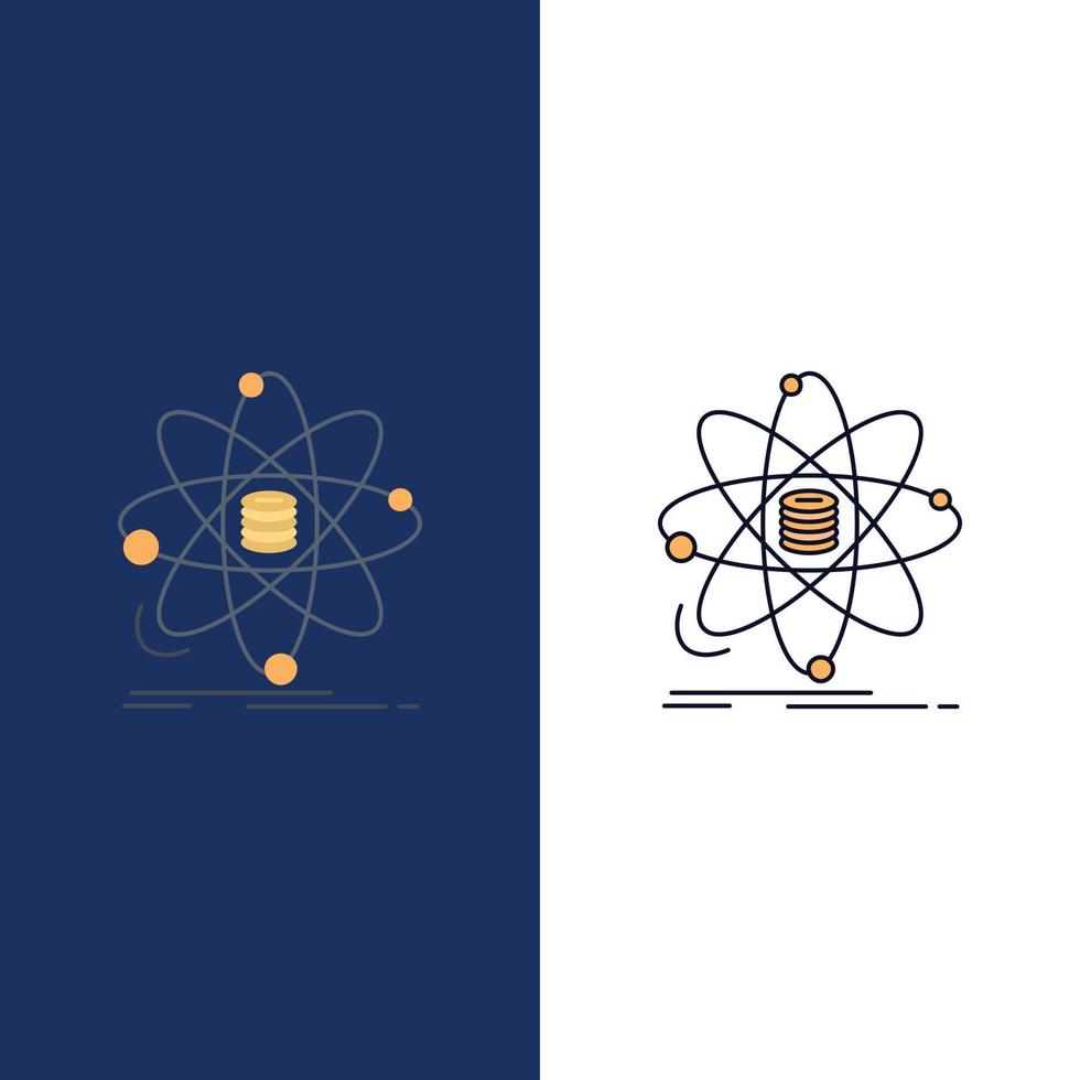 Analysis data information research science Flat Color Icon Vector